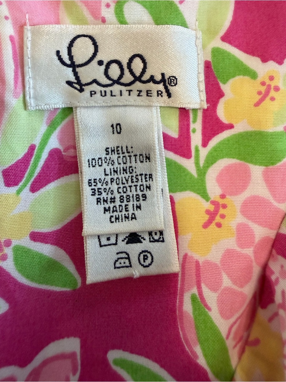 Vintage Lilly Pulitzer white label Umbrella Jungle print dress Size 10 - Picture 7 of 7